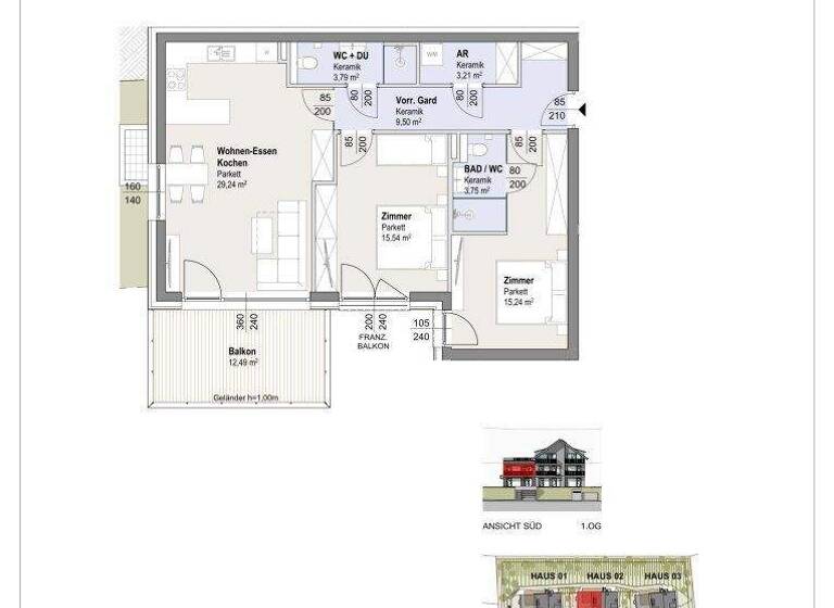 Wohnung zum Kauf 629.000 € 2 Zimmer 80,3 m² Hochrindl 9571