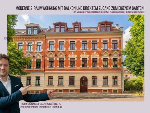 Wohnung zum Kauf 124.900 € 2 Zimmer 47,6 m² EG Oelßnerstraße 17 WE01 Mockau-Süd Leipzig / Mockau-Süd 04357