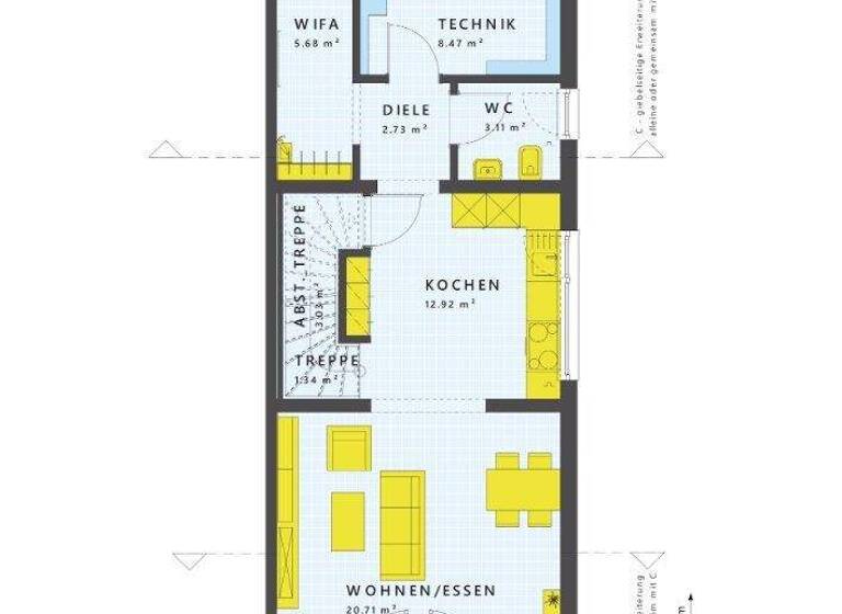 Doppelhaushälfte zum Kauf provisionsfrei 587.443 € 4 Zimmer 117 m² 300 m² Grundstück Niefern Niefern-Öschelbronn 75223
