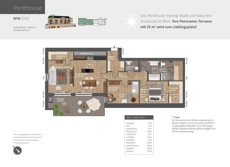 Penthouse zum Kauf - Erstbezug provisionsfrei 698.500 € 3,5 Zimmer 123,1 m² An der Leitn Beilngries 92339