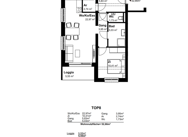 Wohnung zum Kauf 253.200 € 2 Zimmer 52,7 m² 1. Geschoss Mistelbach 2130