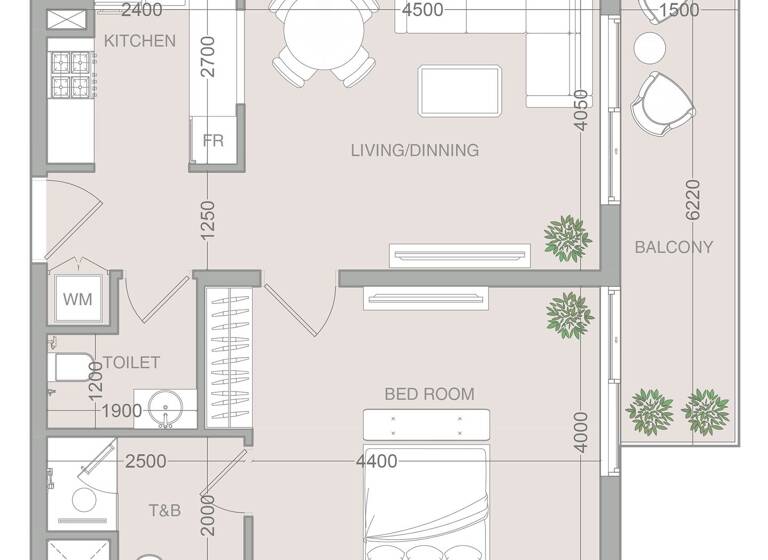 Wohnung zum Kauf provisionsfrei 272.779 € 2 Zimmer 70,1 m² Dubai 00000