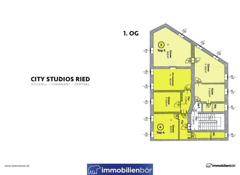 Wohnung zum Kauf 159.000 € 2 Zimmer 60,8 m² 1. Geschoss Frankenburger-Straße 13 Ried im Innkreis 4910