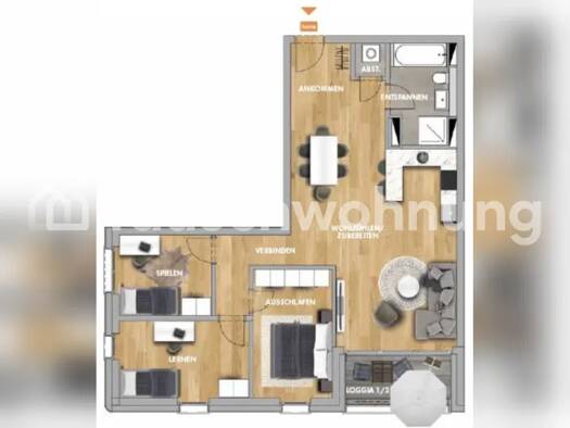 Wohnung zur Miete Tauschwohnung 1.098 € 4 Zimmer 85 m² 3. Geschoss Südvorstadt Leipzig 04275