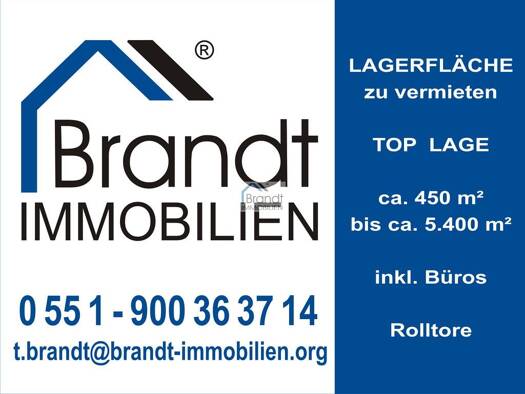 Lagerhalle zur Miete 3.600 € 450 m² Lagerfläche Göttingen 37079