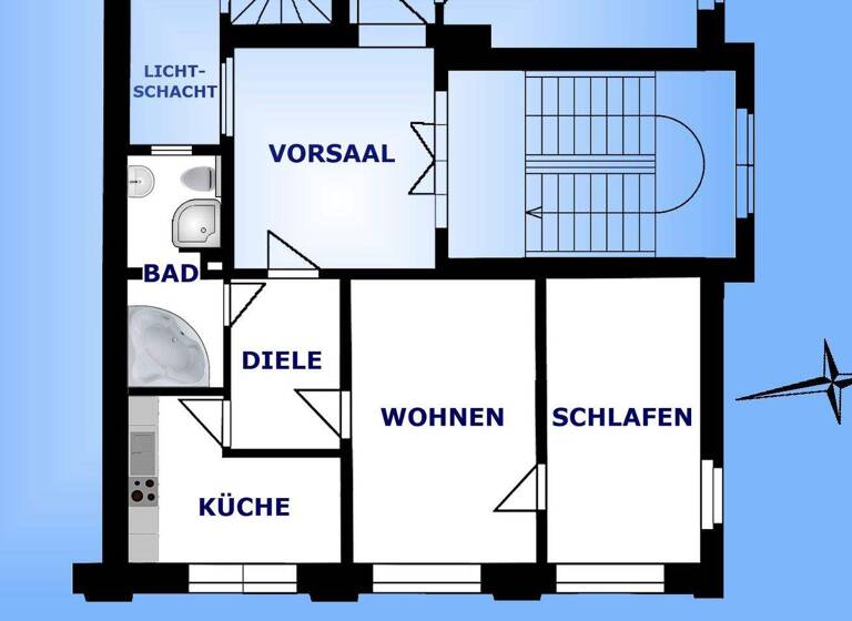 Wohnung zur Miete 432 € 2 Zimmer 72 m² 2. Geschoss Carolinenstraße 22 Greiz 07973