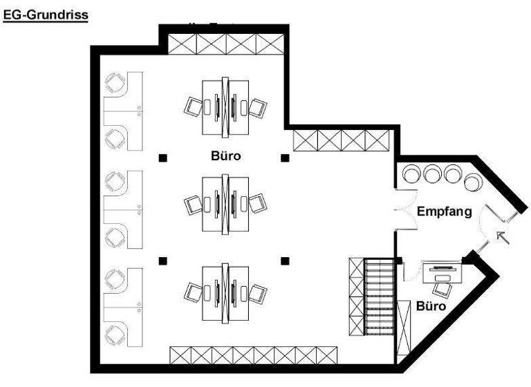 Büro zur Miete 2.500 € 281 m² Bürofläche Kanalstr. 21 Südstadt Ravensburg 88214