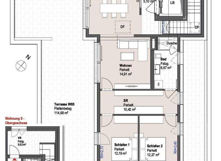 Penthouse zum Kauf provisionsfrei 1.470.300 € 3 Zimmer 99,5 m² Aigen I Salzburg-Aigen 5026