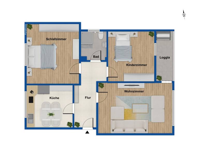 Wohnung zum Kauf 187.000 € 3 Zimmer 79 m²<br/>Wohnfläche Schinkel Osnabrück 49084