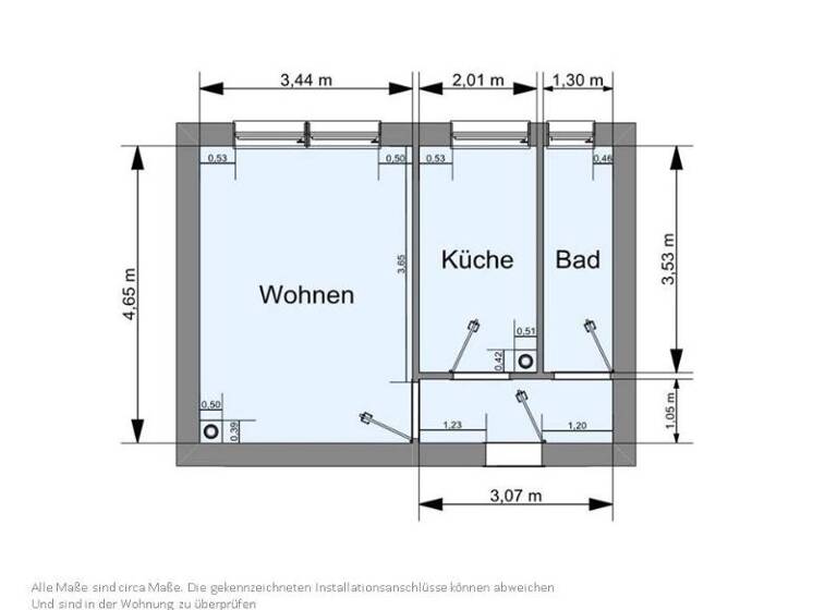 Studio zur Miete 221 € 1 Zimmer 31,1 m² 3. Geschoss Stralsunder Str. 34 Senftenberg 01968