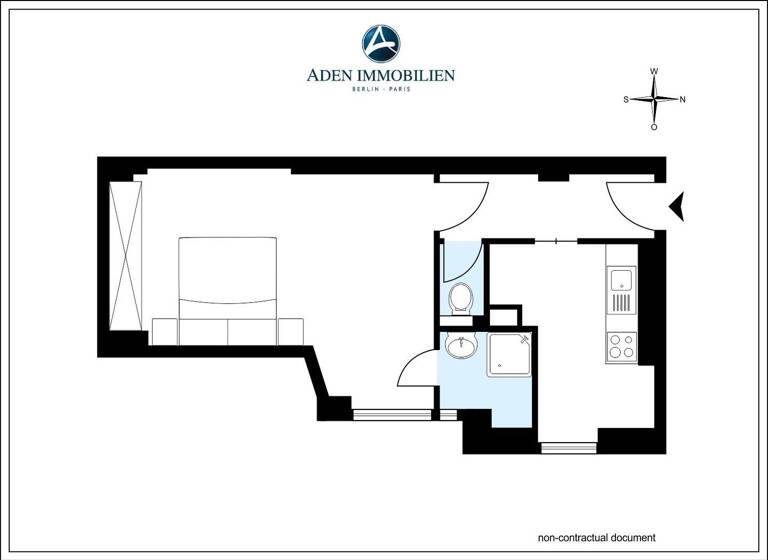 Studio zum Kauf 239.500 € 1 Zimmer 37,5 m² 2. Geschoss Weisestr. 30 Neukölln Berlin 12049
