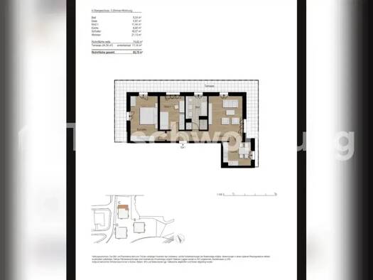 Wohnung zur Miete Tauschwohnung 1.200 € 3 Zimmer 85 m² 4. Geschoss Teltower Vorstadt Potsdam 14473