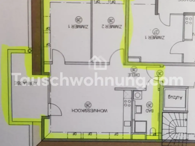 Wohnung zur Miete Tauschwohnung 1.100 € 3 Zimmer 70 m² Dachgeschoss, 3. Geschoss Herdern Freiburg im Breisgau 79104