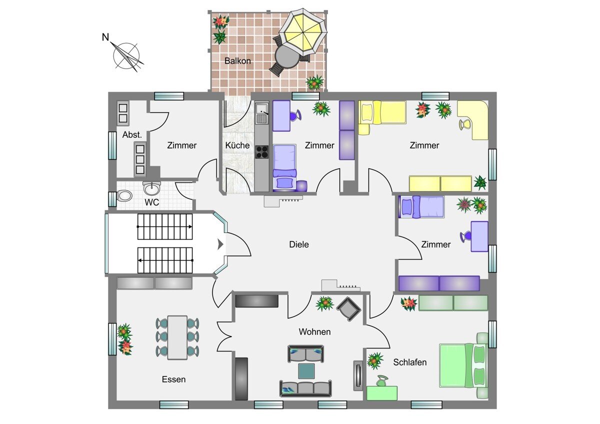 Wohnung zum Kauf 750.000 € 7 Zimmer 182 m²<br/>Wohnfläche EG<br/>Geschoss Südstadt Tübingen 72072