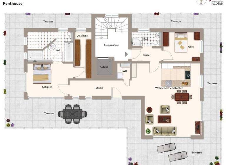 Penthouse zum Kauf 549.000 € 3 Zimmer 165,3 m² 2. Geschoss Pocking 94060