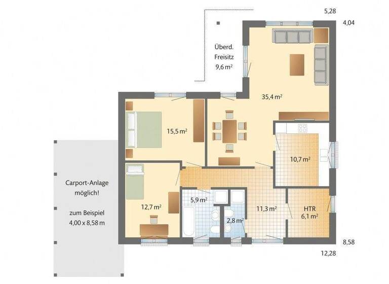 Bungalow zum Kauf provisionsfrei 486.500 € 3 Zimmer 101 m² 696 m² Grundstück Remagen 53424