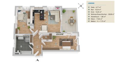 Wohnung zur Miete 1.230 € 3 Zimmer 85 m² frei ab 01.11.2024 Unterbrunnenreuth Ingolstadt 85051