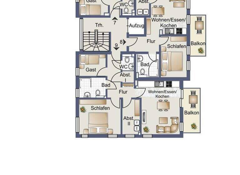 Wohnung zum Kauf - Erstbezug 379.000 € 3 Zimmer 86 m² 2. Geschoss Haxtum Aurich 26605
