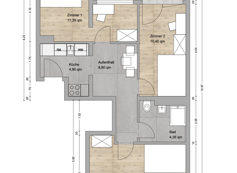 Wohnung zum Kauf 547.500 € 3 Zimmer 61 m² EG Ramersdorf-Perlach München 81735