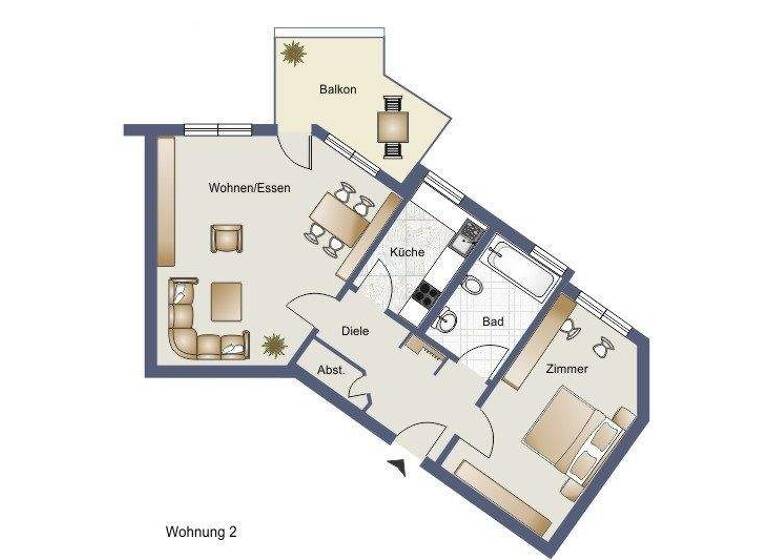 Wohnung zum Kauf 225.000 € 2 Zimmer 60,6 m² 1. Geschoss Breslauer Str. 65 Kelkheim Kelkheim (Taunus) 65779