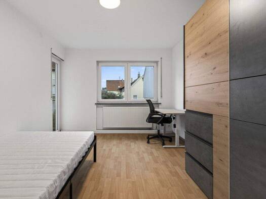WG-Zimmer zur Miete Wohnen auf Zeit 450 € 12,1 m² 2. Geschoss frei ab sofort Knielingen Karlsruhe 76187