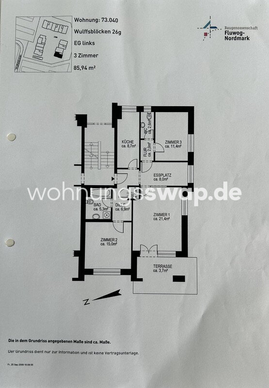 Studio zur Miete 800 € 3,5 Zimmer 86 m²<br/>Wohnfläche EG<br/>Geschoss Langenhorn 22419