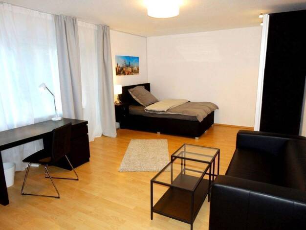 Studio zur Miete Wohnen auf Zeit 1.200 € 1 Zimmer 32 m² frei ab 01.05.2026 Kinkelstrasse 00 Ostend Frankfurt am Main 60385