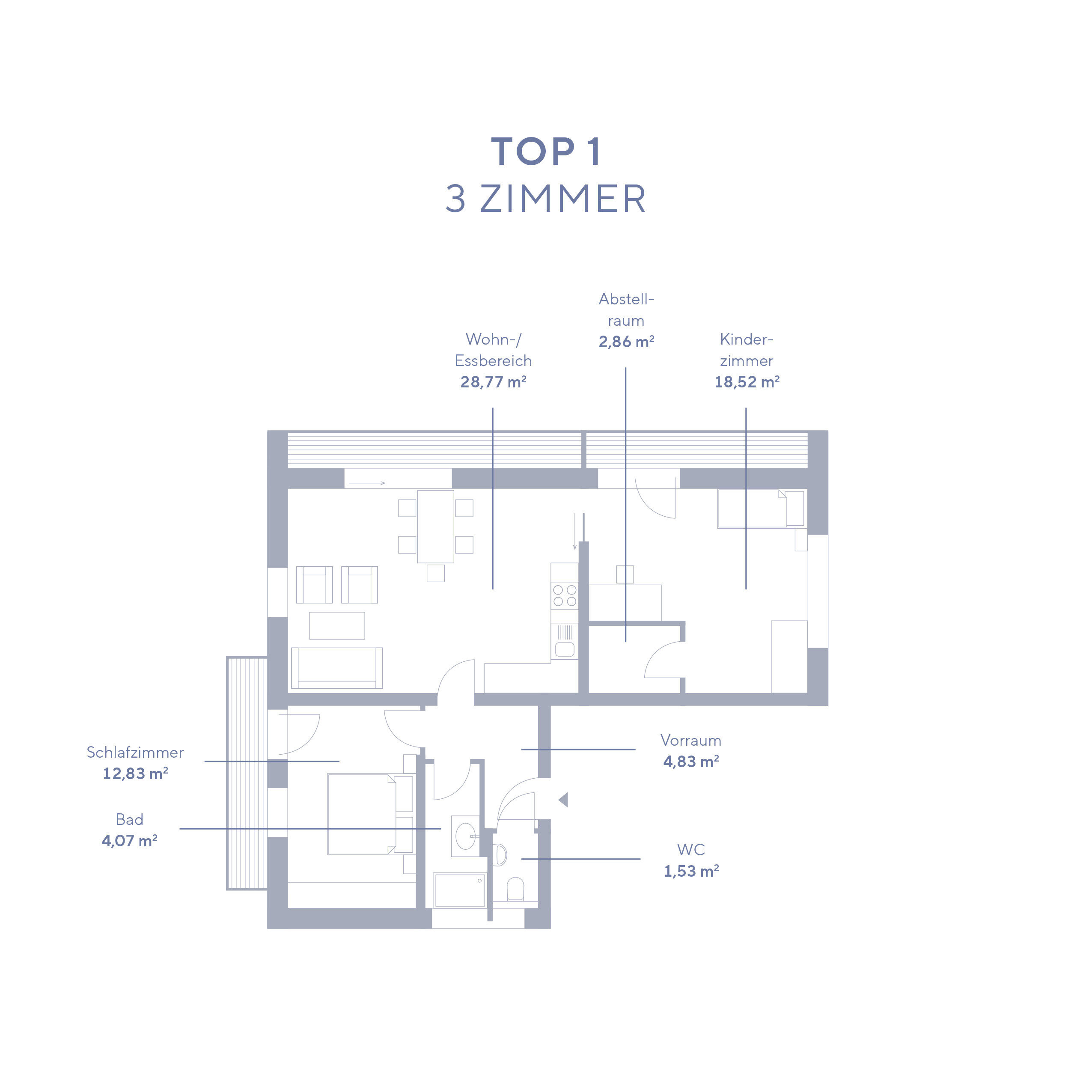 Wohnung zum Kauf provisionsfrei 498.000 € 3 Zimmer 73,4 m²<br/>Wohnfläche Großgmain 5084