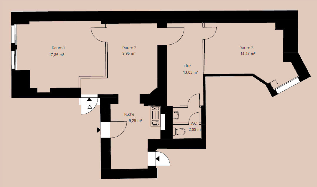 Bürofläche zum Kauf 4.720 € 3 Zimmer 67,6 m²<br/>Bürofläche Duisburger Straße 13 Wilmersdorf Berlin 10707