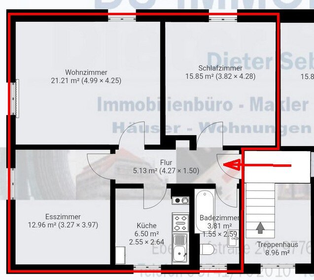 Wohnung zur Miete 470 € 3 Zimmer 65 m²<br/>Wohnfläche 1.<br/>Geschoss ab sofort<br/>Verfügbarkeit Frühlingstraße 50 Bad Brückenau Bad Brückenau 97769