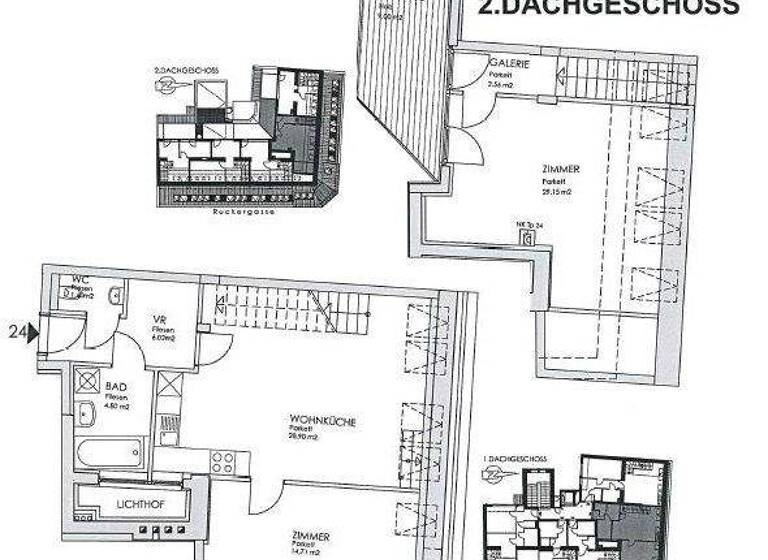 Wohnung zur Miete 1.316 € 3 Zimmer 87,7 m² Ruckergasse 20 Wien 1120