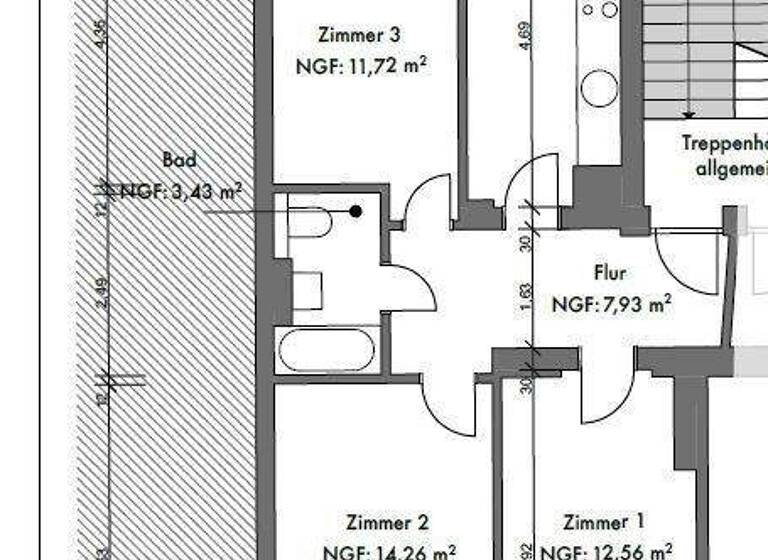 Wohnung zum Kauf provisionsfrei 156.000 € 3 Zimmer 60,2 m² 2. Geschoss Johannesvorstadt Erfurt 99085