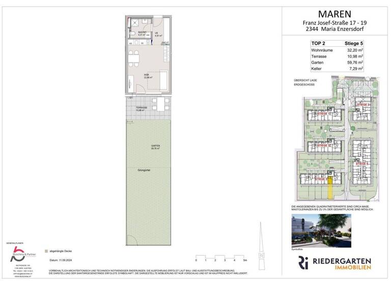 Studio zum Kauf - Erstbezug 256.200 € 1 Zimmer 32,4 m² EG Franz Josef-Straße 17-19 Maria Enzersdorf 2344