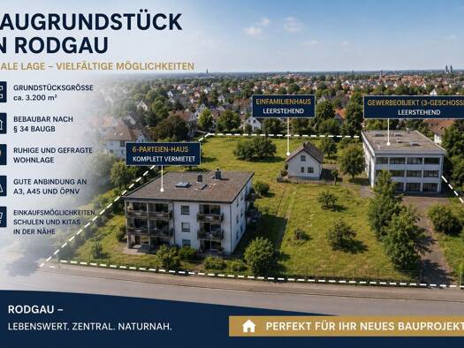 Grundstück zum Kauf 2.000.000 € 3.200 m² Grundstück Weiskirchen Rodgau 63110
