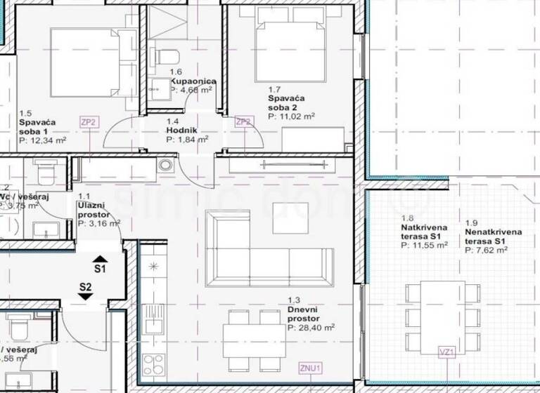 Wohnung zum Kauf 284.164 € 2 Zimmer 75 m² Vodice