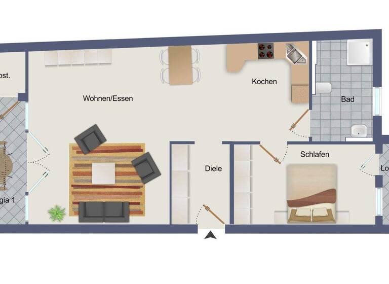 Wohnung zum Kauf 219.000 € 2 Zimmer 74 m² 1. Geschoss Jüchen 41363