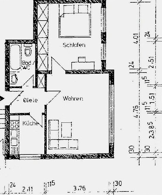 Terrassenwohnung zur Miete 535 € 2 Zimmer 54,2 m²<br/>Wohnfläche EG<br/>Geschoss ab sofort<br/>Verfügbarkeit Schwelm 58332