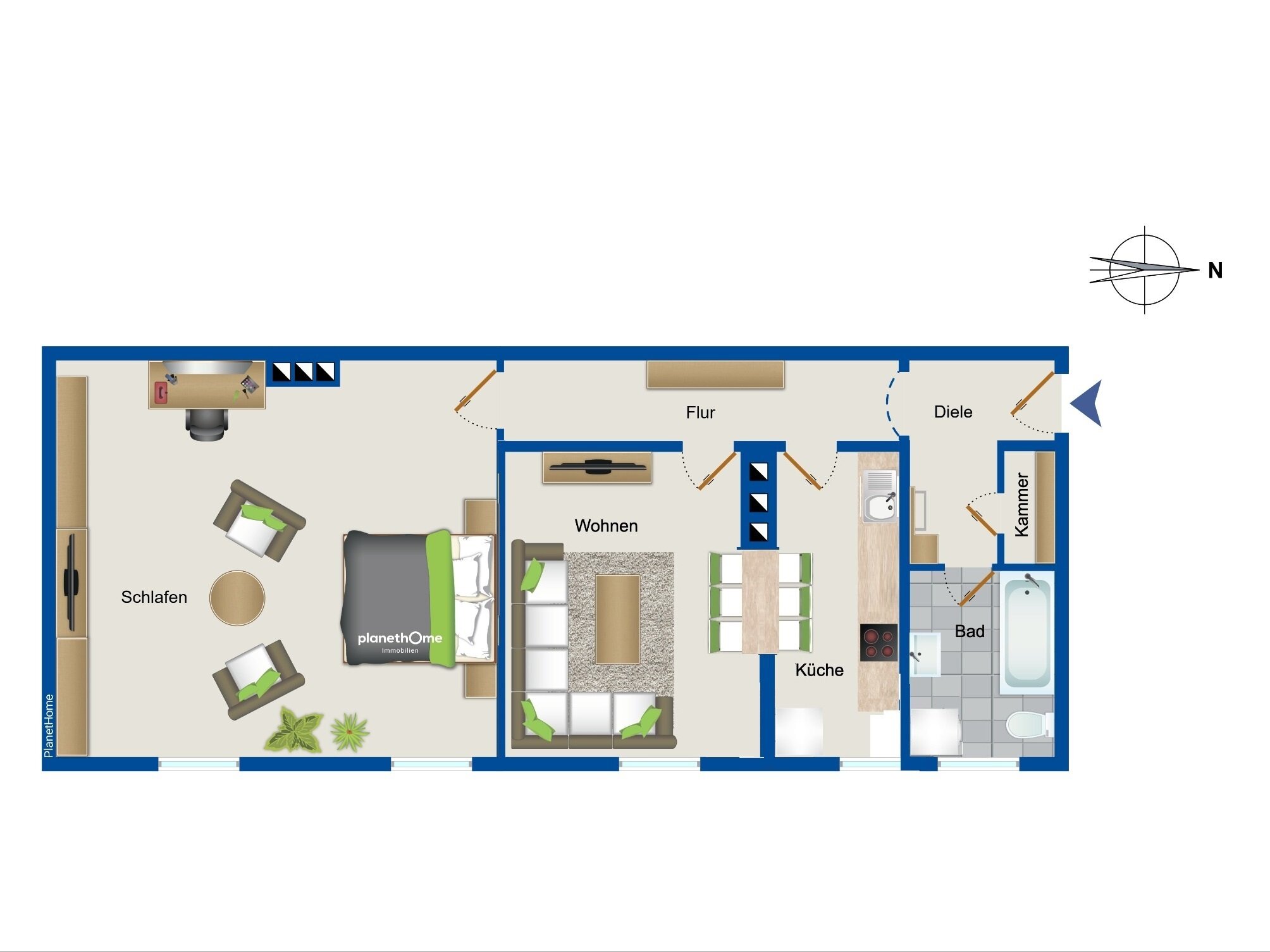 Wohnung zum Kauf 520.000 € 2 Zimmer 69 m²<br/>Wohnfläche 1.<br/>Geschoss Westend München 80339