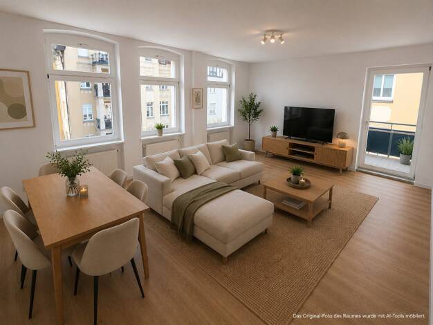 Wohnung zur Miete 925 € 2,5 Zimmer 82 m² 2. Geschoss Milchinselstraße 2 Brühlervorstadt Erfurt 99094