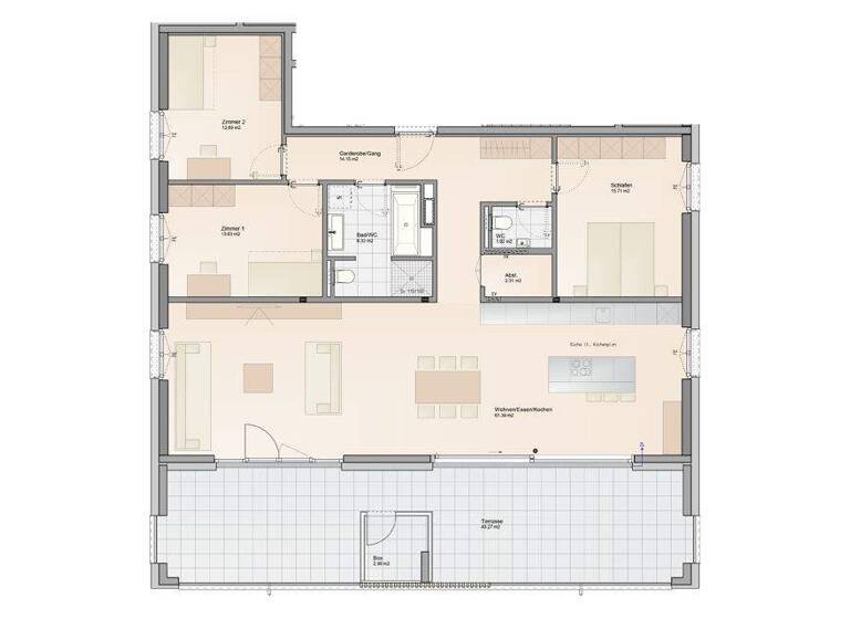 Wohnung zum Kauf - Erstbezug provisionsfrei 1.119.000 € 4 Zimmer 130,3 m² EG Fendweg 8 und 8a Altach 6844