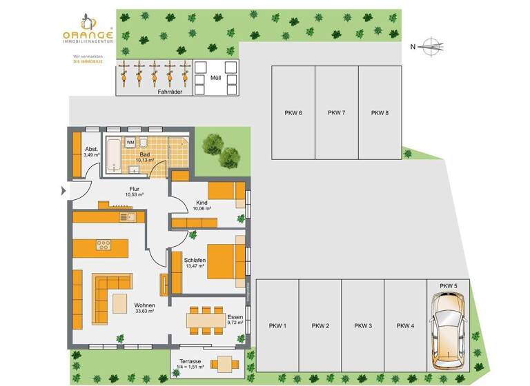 Wohnung zum Kauf 519.000 € 3 Zimmer 92,5 m² EG Straubinger Strasse 63 Ostenviertel Regensburg 93055