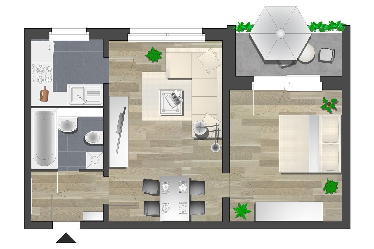 Wohnung zur Miete 260 € 2 Zimmer 44,3 m²<br/>Wohnfläche 8.<br/>Geschoss Augsburger Str. 56 Bernsdorf 424 Chemnitz 09126