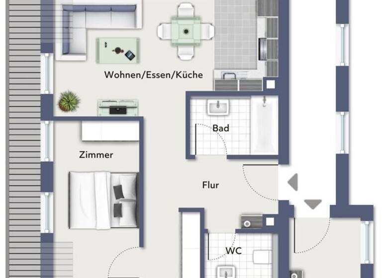 Wohnung zum Kauf 225.000 € 2 Zimmer 46 m²<br/>Wohnfläche Dachgeschoss, 4.<br/>Geschoss Möttlingen Bad Liebenzell 75378
