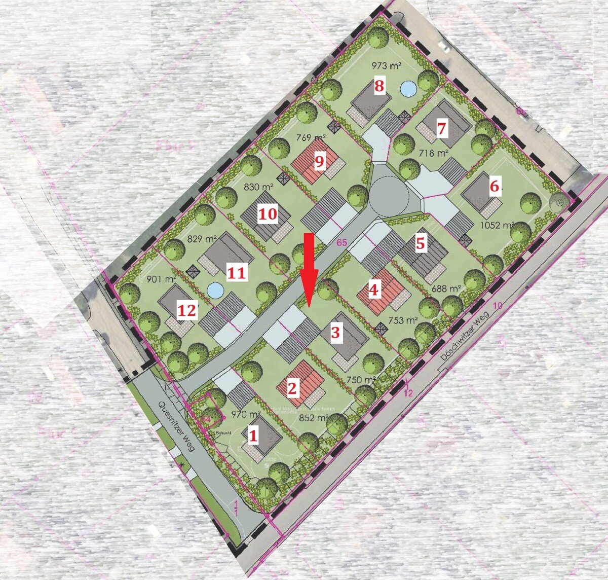 Grundstück zum Kauf 75.000 € 750 m²<br/>Grundstück Quesnitzer Weg Droyßig Droyßig 06722