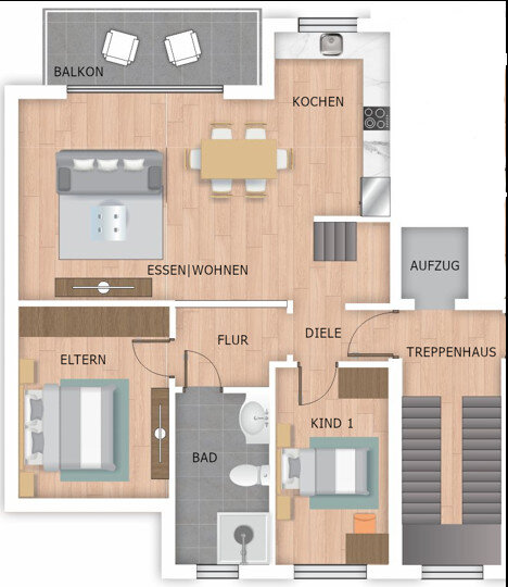 Penthouse zum Kauf 520.500 € 3 Zimmer 122,4 m²<br/>Wohnfläche 1.<br/>Geschoss Holsterhausen Herne 44625