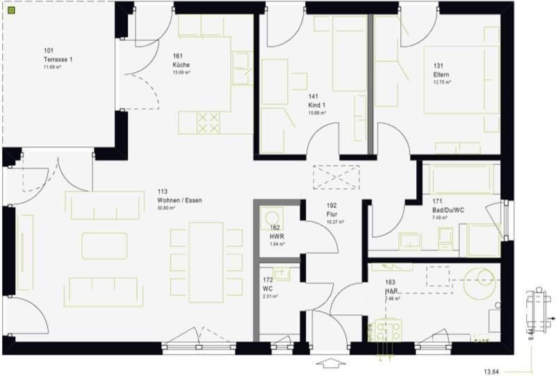 Bungalow zum Kauf 529.999 € 3 Zimmer 108,3 m²<br/>Wohnfläche 498 m²<br/>Grundstück Maitenbeth Maitenbeth 83558