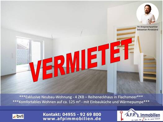 Reihenendhaus zur Miete 1.200 € 4 Zimmer 125 m² 400 m² Grundstück Steenfelde Westoverledingen 26810