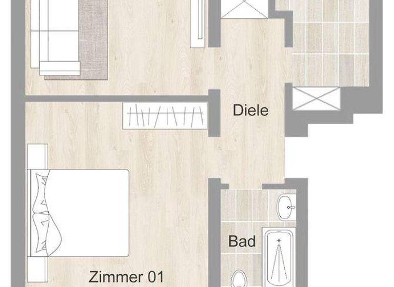 Wohnung zur Miete 535 € 2 Zimmer 54,2 m² 4. Geschoss frei ab 01.04.2026 Am Ringofen 25 Bergeborbeck Essen 45355