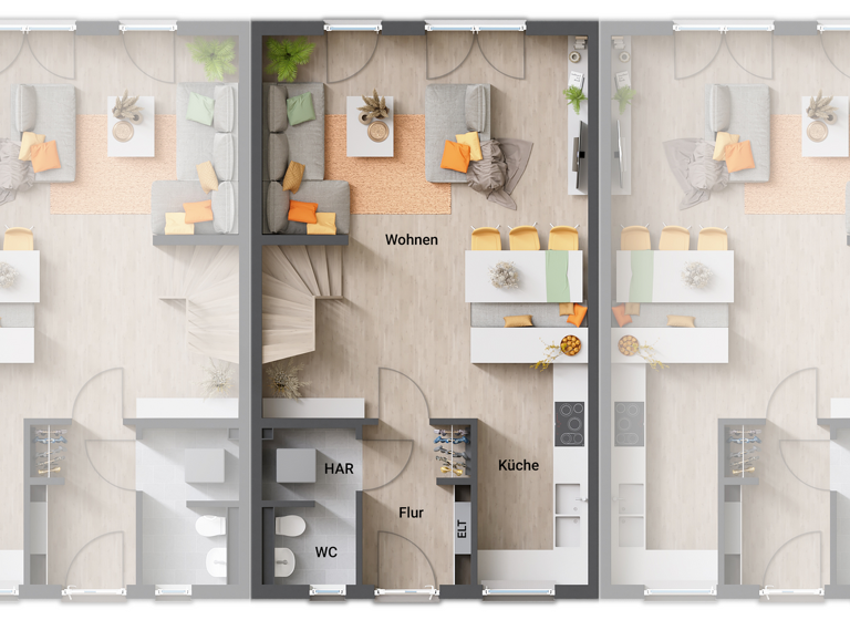 Reihenmittelhaus zum Kauf - Erstbezug provisionsfrei 614.850 € 6 Zimmer 149 m² 141 m² Grundstück frei ab sofort Crailsheimer Straße 12 Schweinau Nürnberg 90441