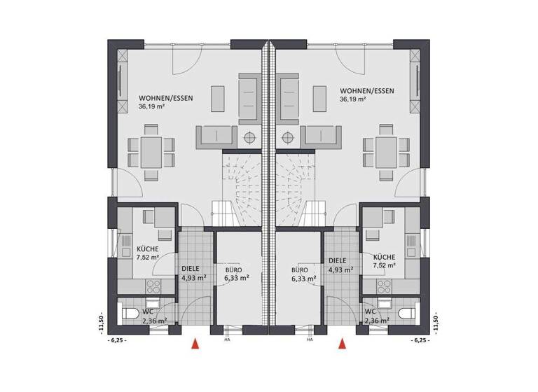 Doppelhaushälfte zum Kauf provisionsfrei 621.685 € 6 Zimmer 109 m² 455 m² Grundstück Berghofen Dortmund 44267